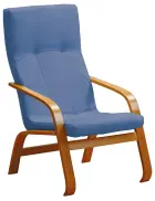 RO - 09 křeslo čalouněné koženkou OTO, dřevěná kostra moření buk přírodní, OTO N 15 - koženka blanky